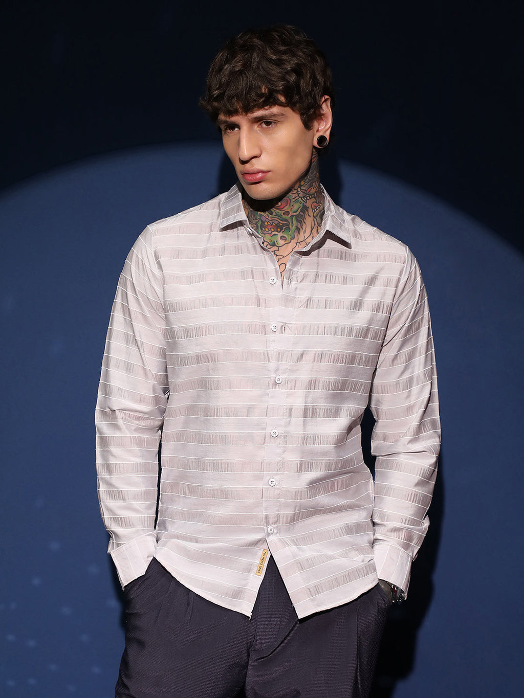 Parallel-Stripe Shirt