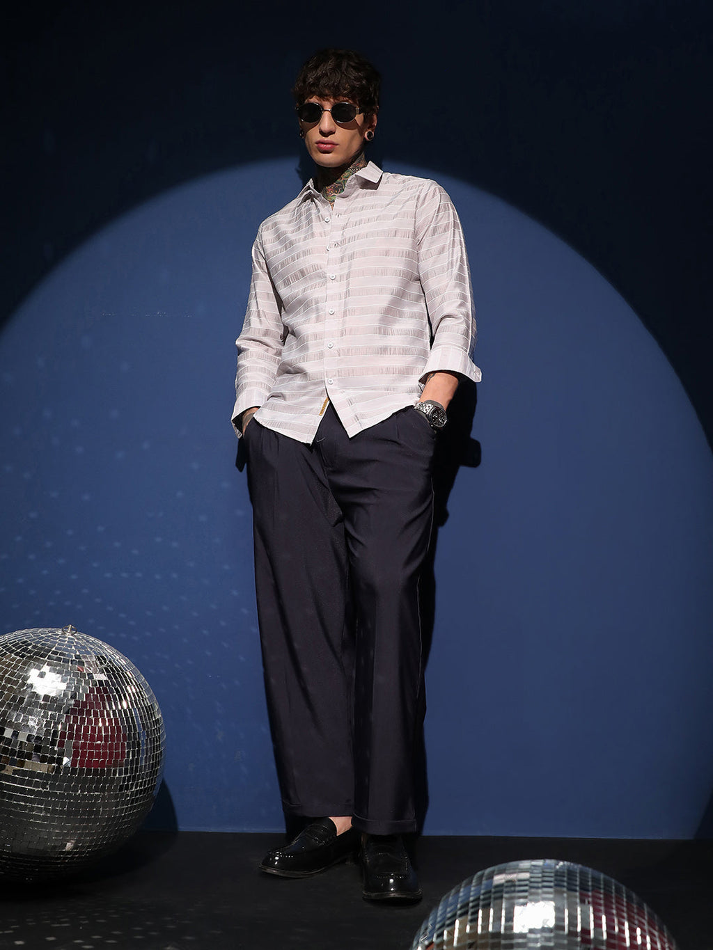 Parallel-Stripe Shirt