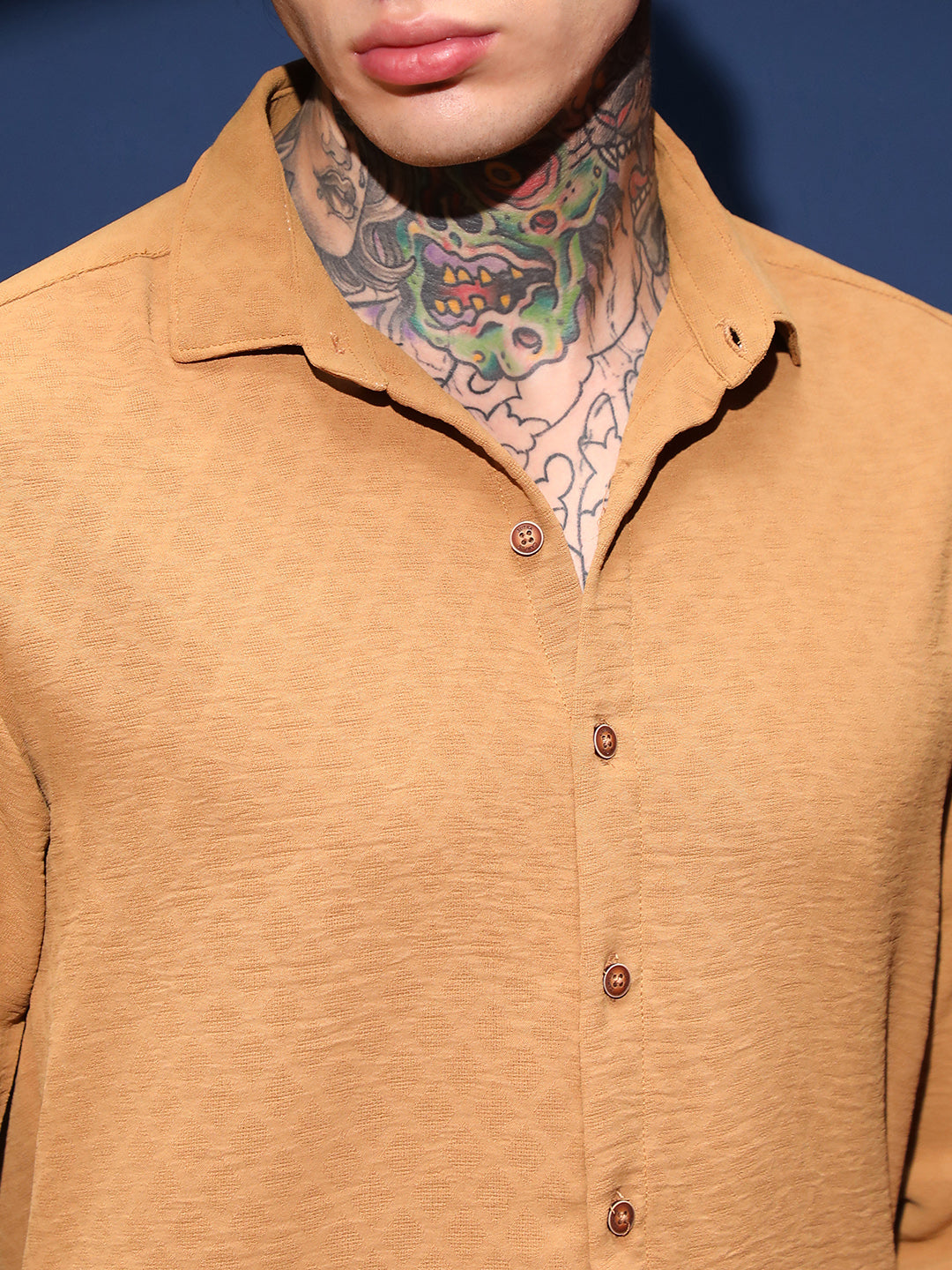 Rhombus-Texture Shirt