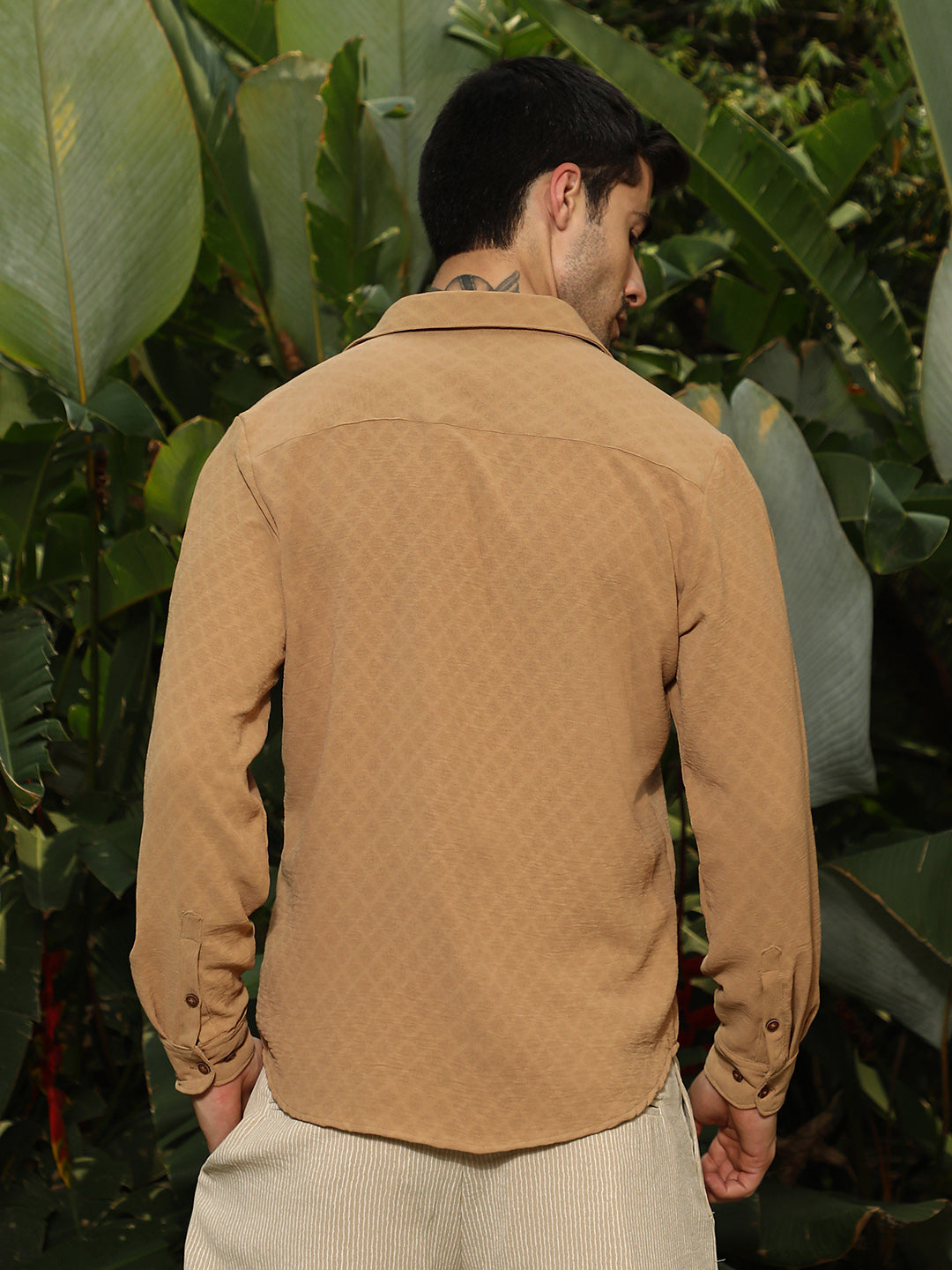 Rhombus-Texture Shirt