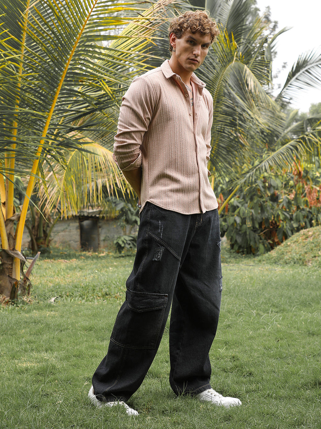 Ribbed-Rope Tactile Shirt