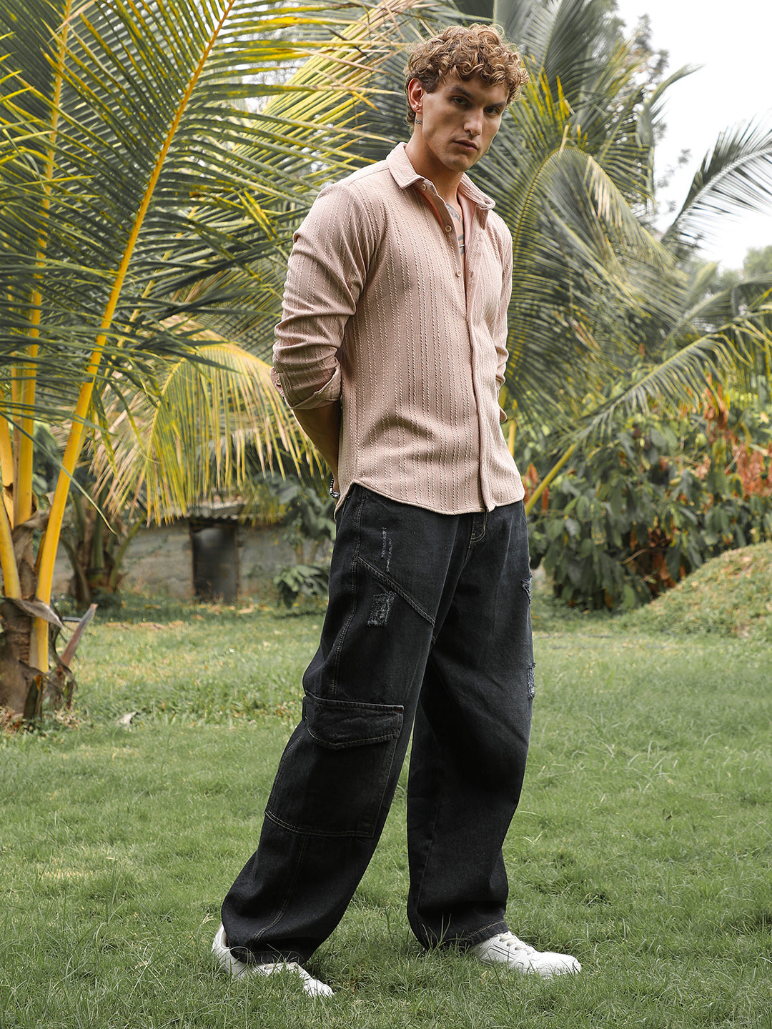 Ribbed-Rope Tactile Shirt