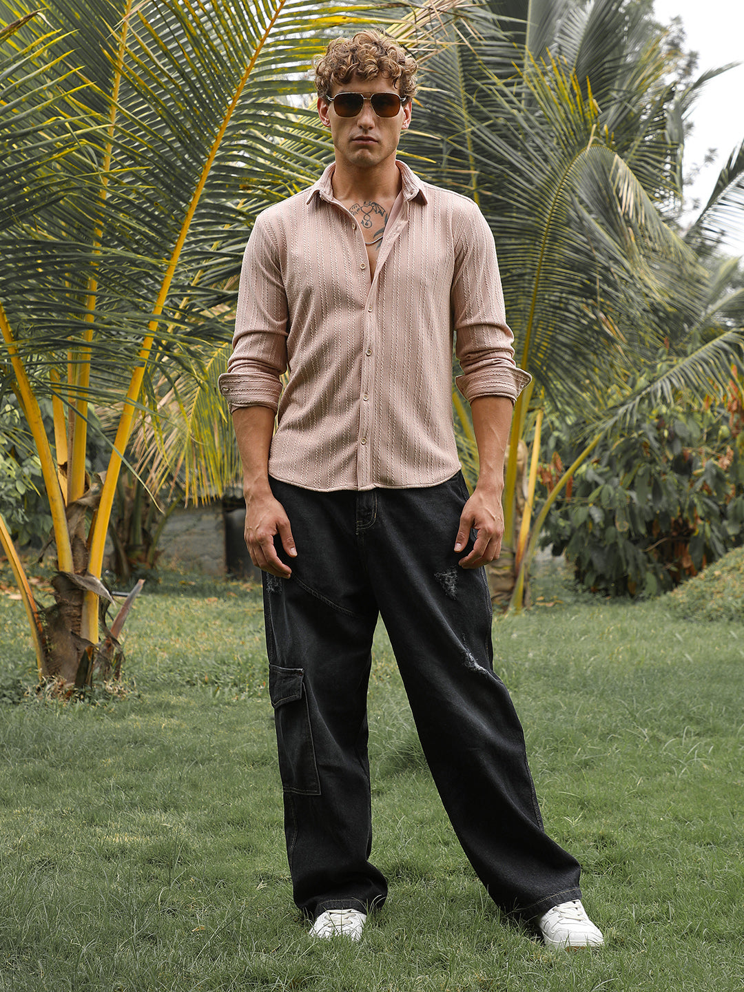 Ribbed-Rope Tactile Shirt