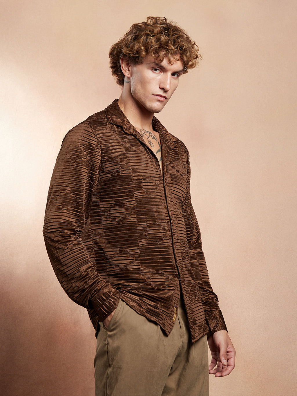 Pleated-Rhombus Shirt