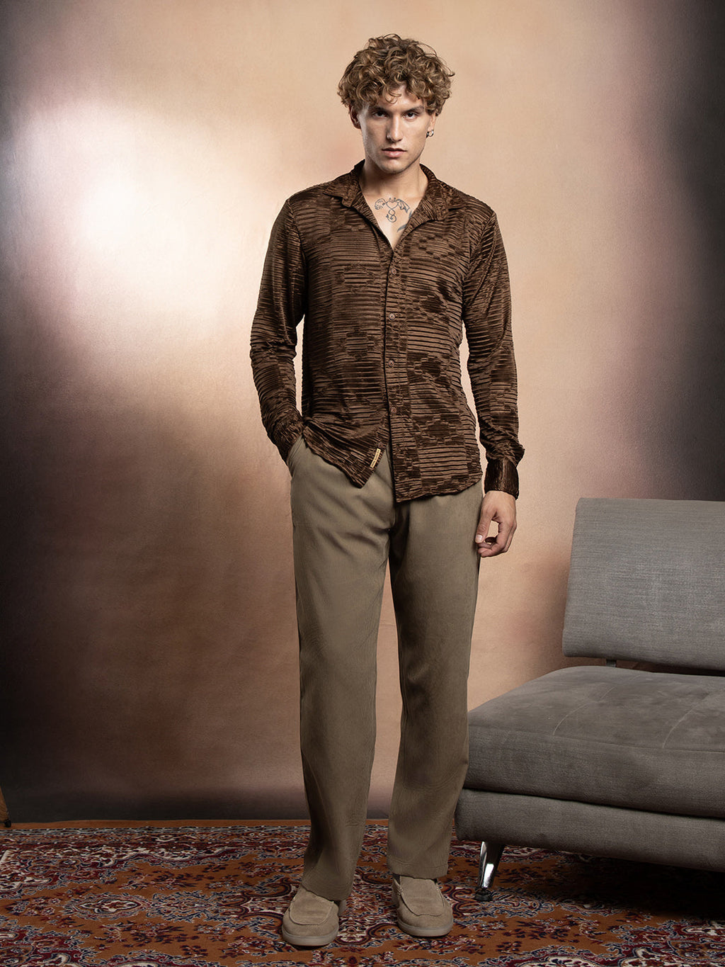 Pleated-Rhombus Shirt