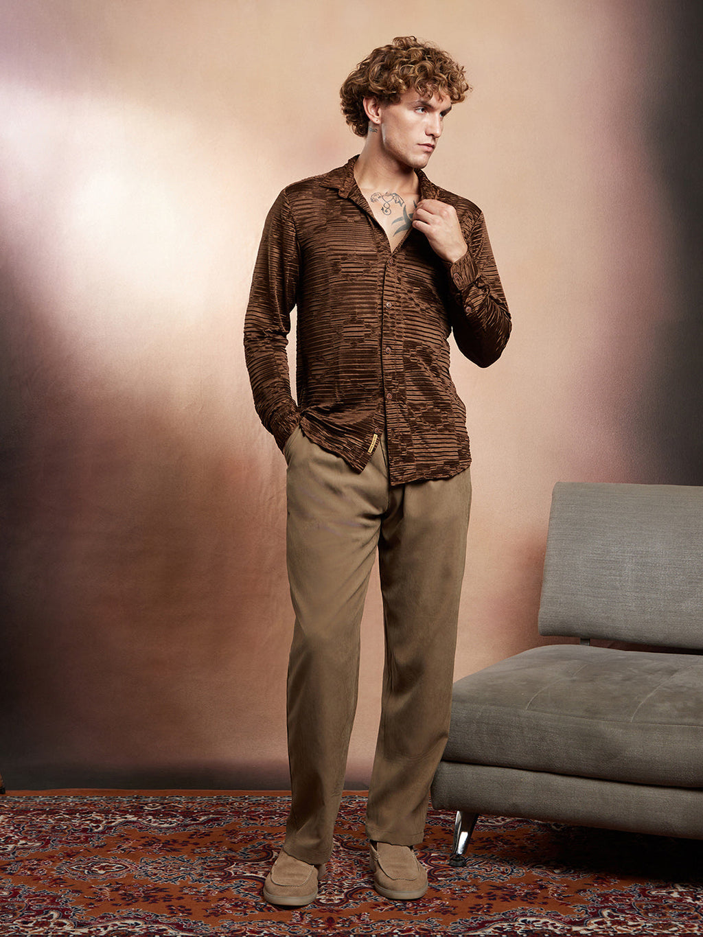 Pleated-Rhombus Shirt