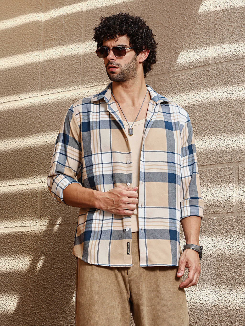 Maxi-Plaid Relaxed Shirt