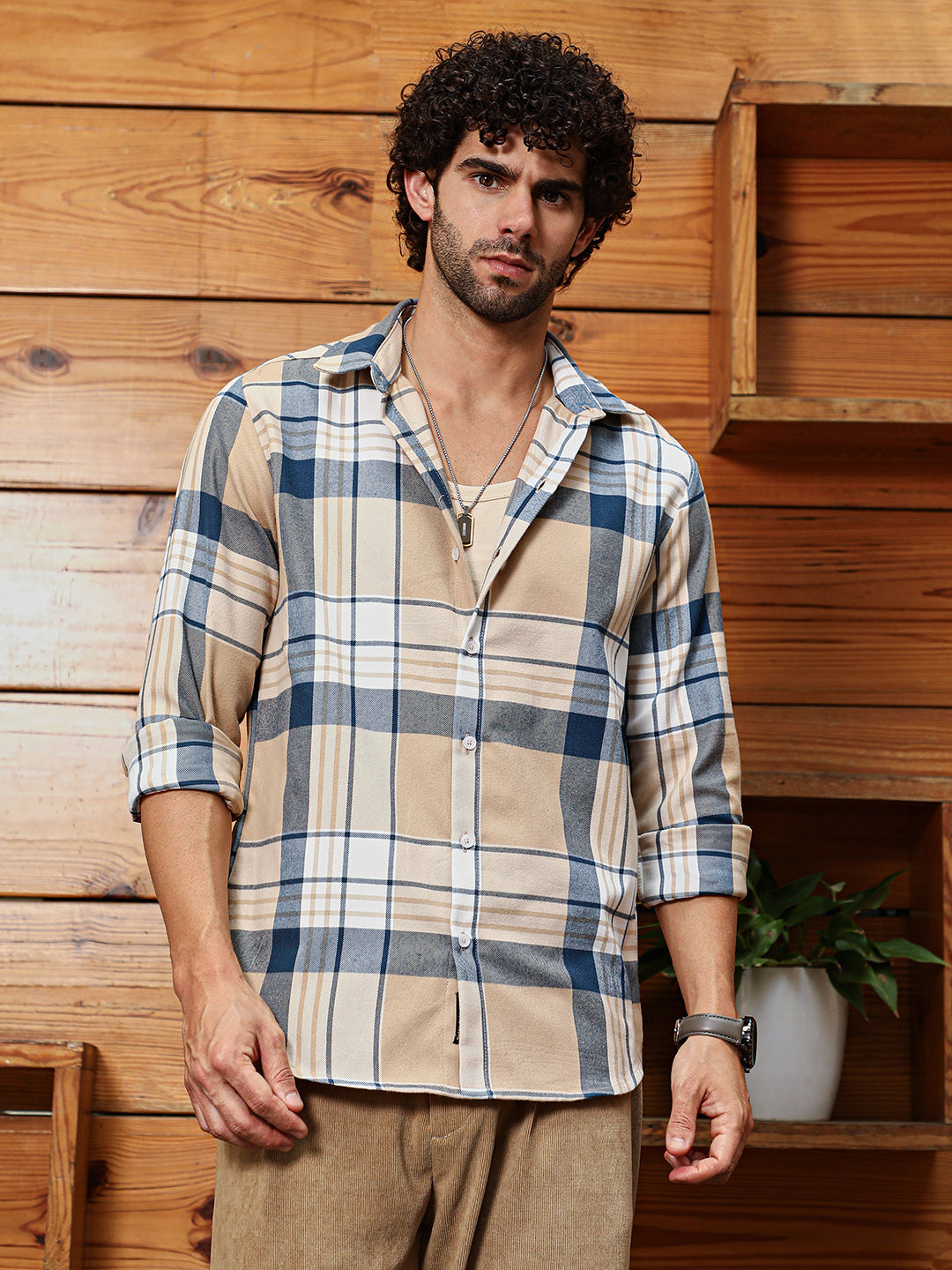 Maxi-Plaid Relaxed Shirt