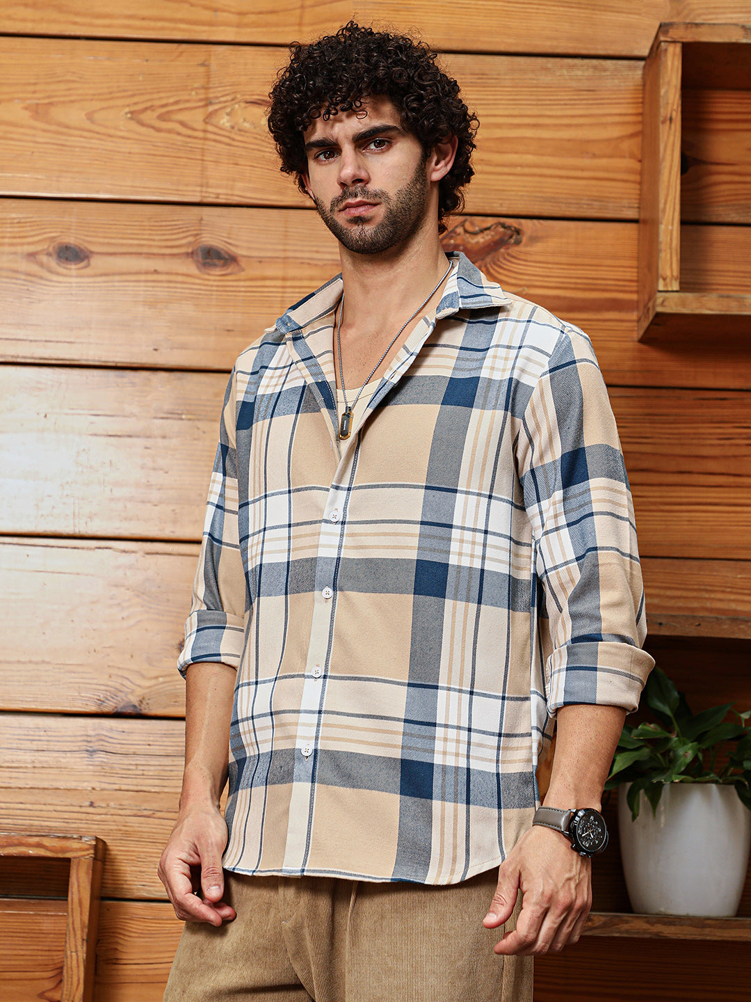 Maxi-Plaid Relaxed Shirt