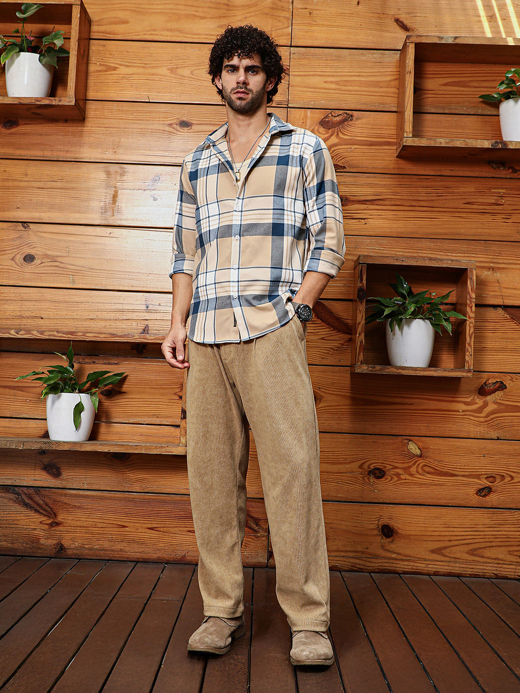 Maxi-Plaid Relaxed Shirt