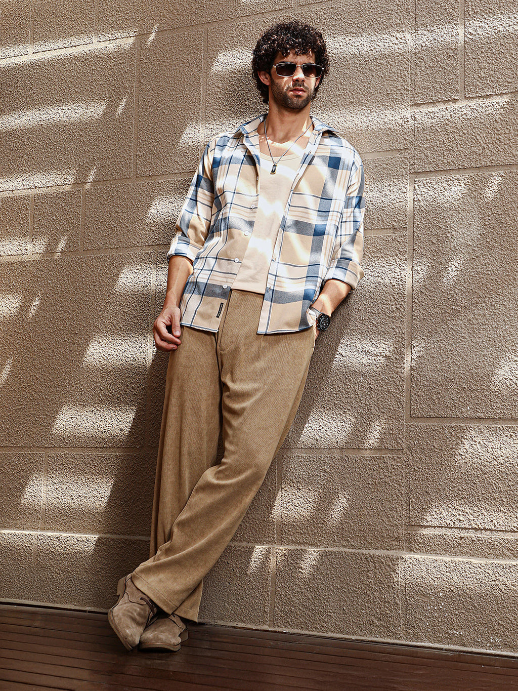 Maxi-Plaid Relaxed Shirt