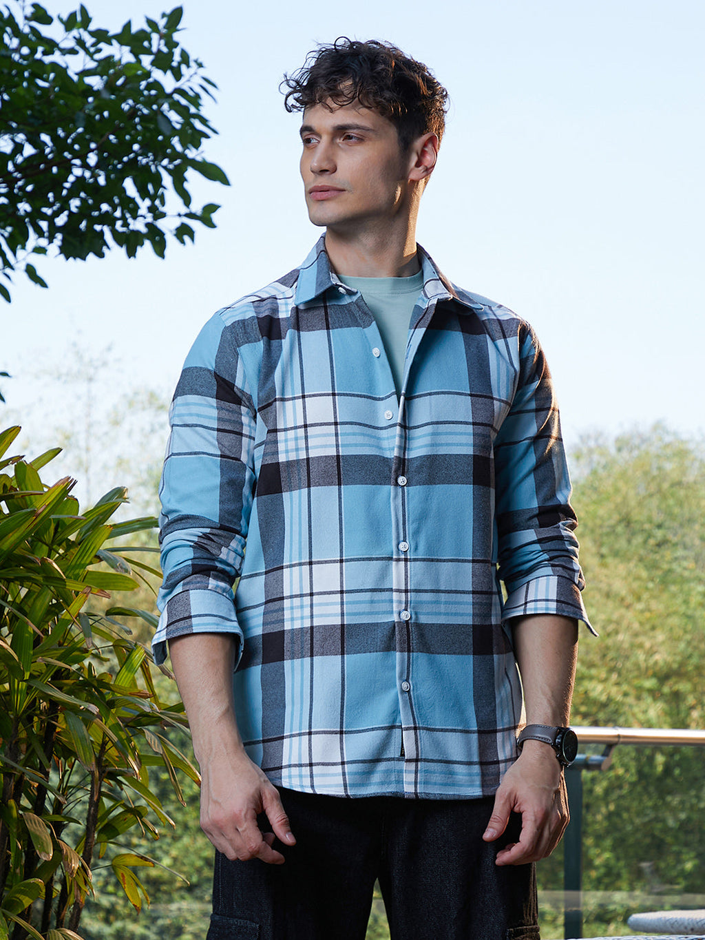 Maxi-Plaid Relaxed Shirt