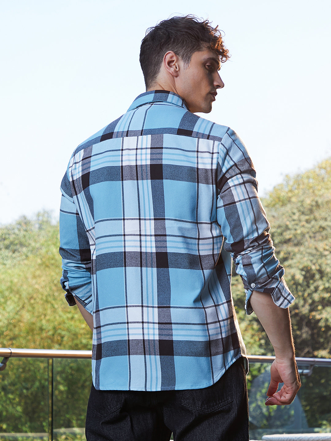 Maxi-Plaid Relaxed Shirt