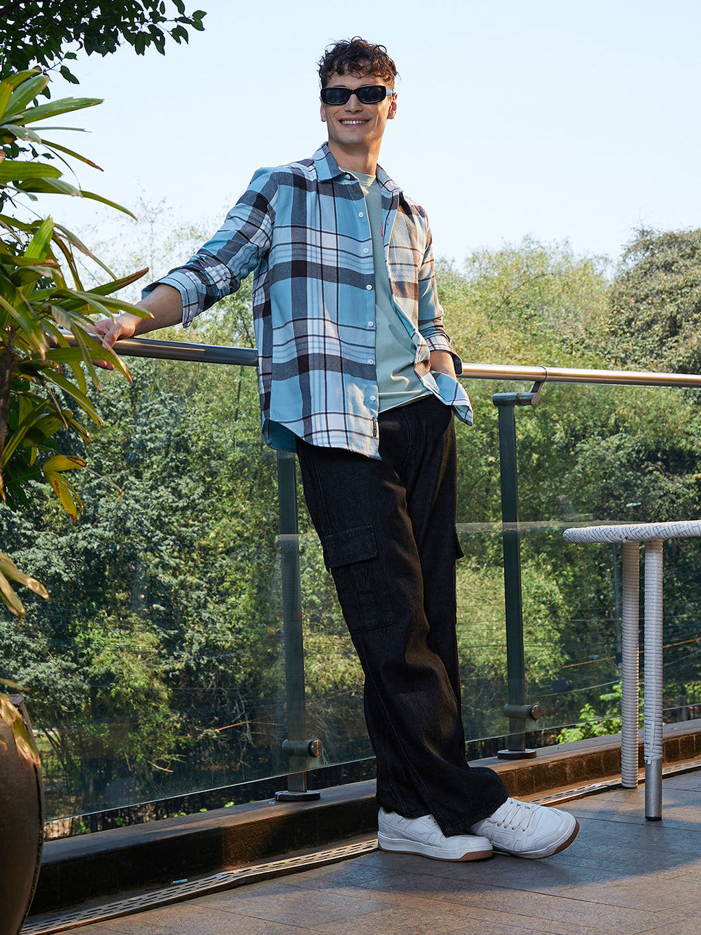 Maxi-Plaid Relaxed Shirt