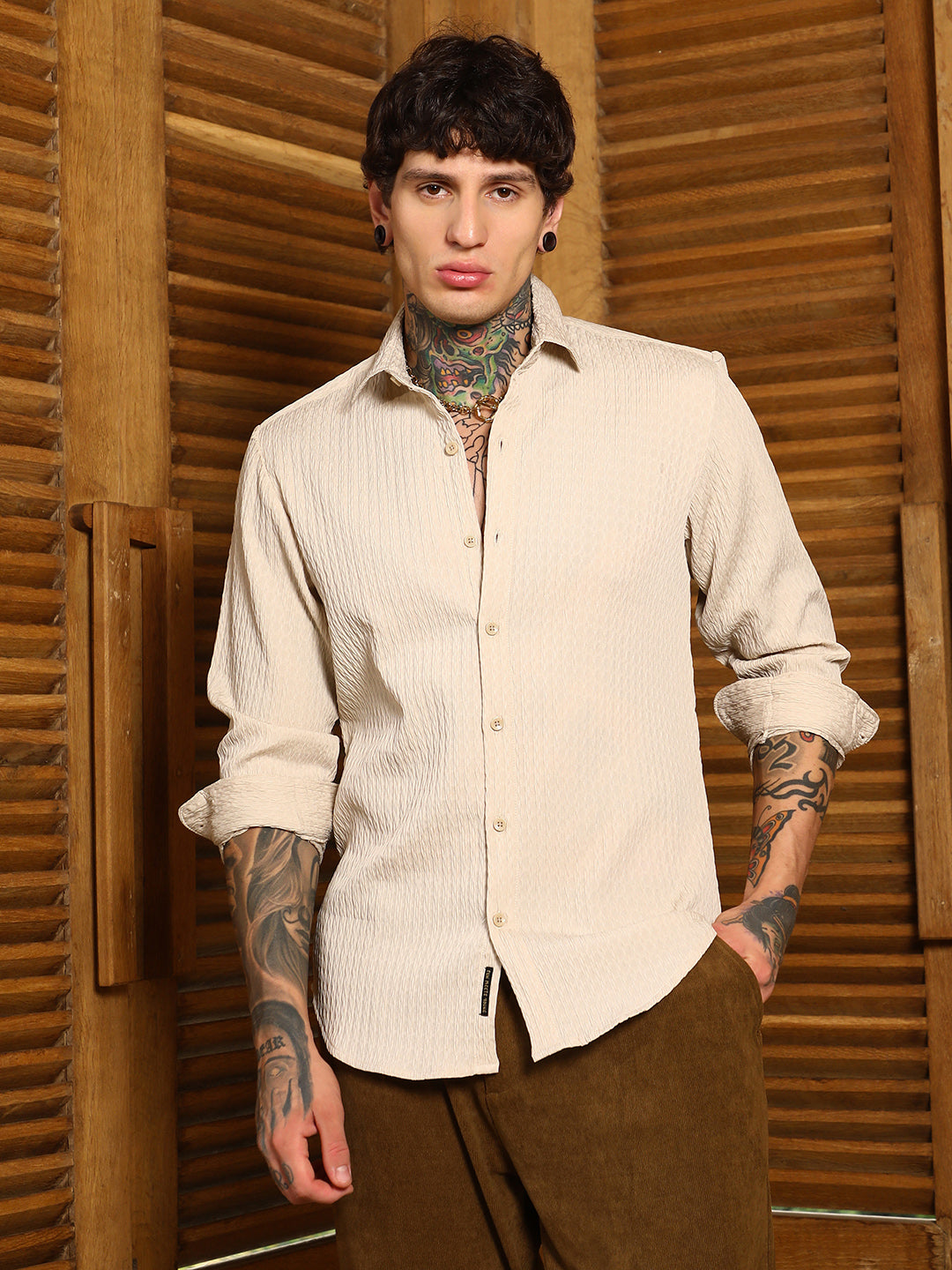 Braid-Lined Tactile Shirt