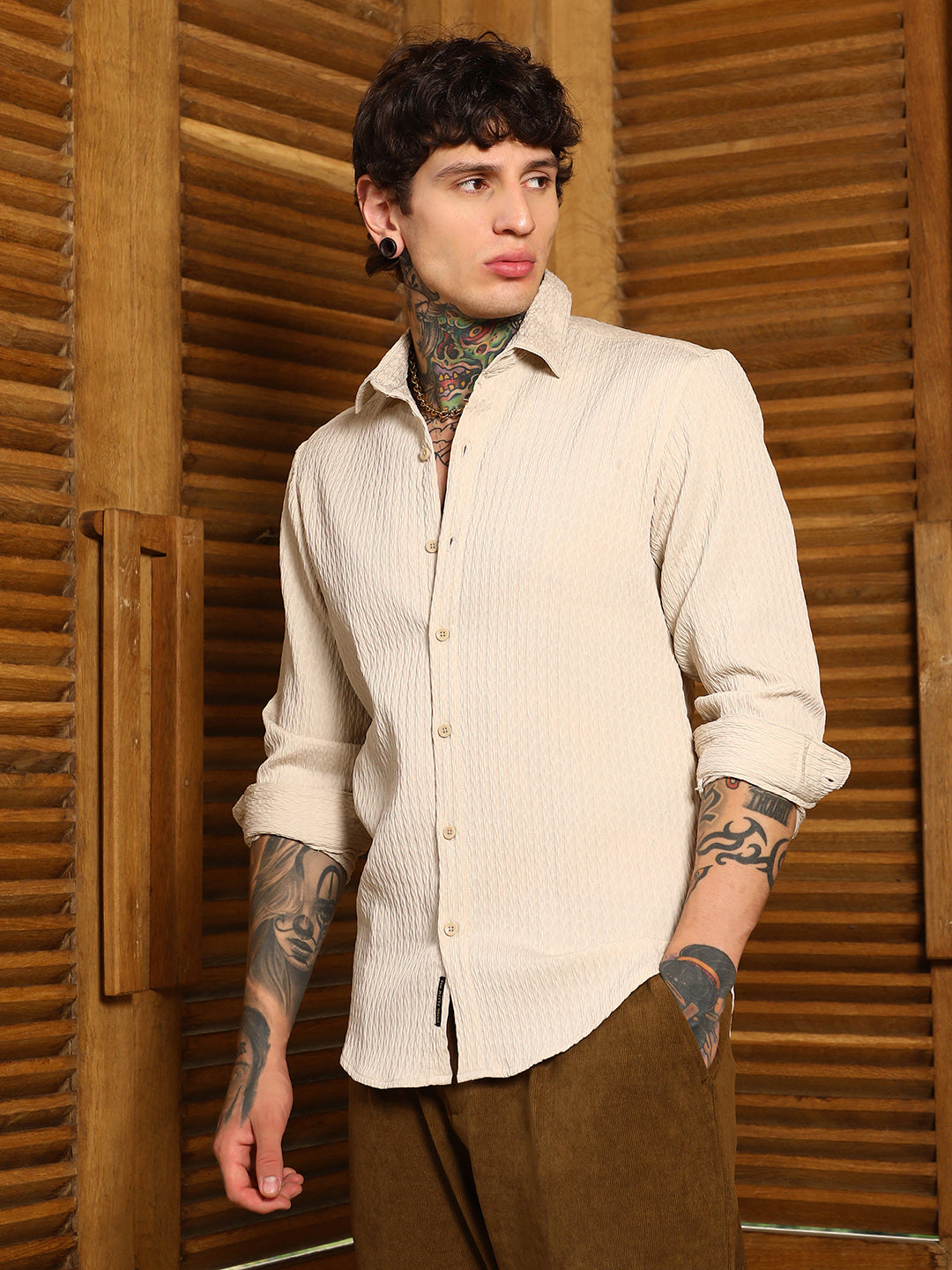 Braid-Lined Tactile Shirt