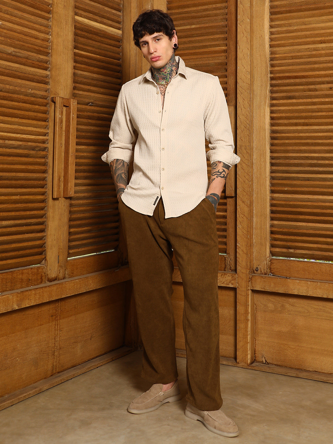 Braid-Lined Tactile Shirt