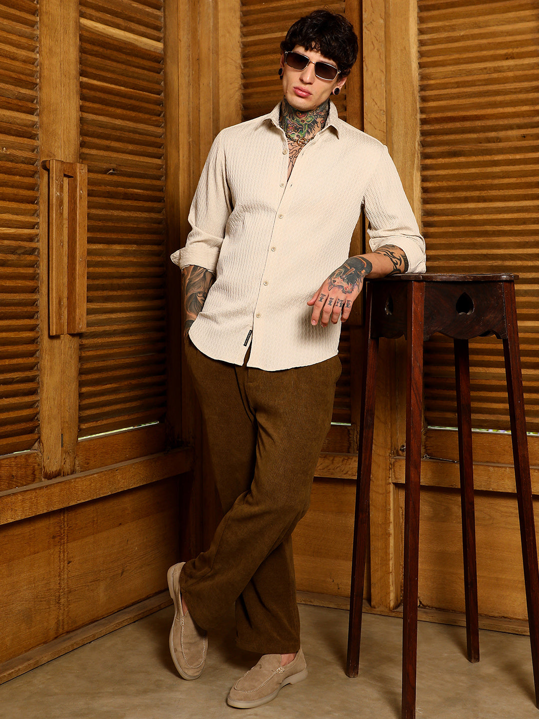 Braid-Lined Tactile Shirt