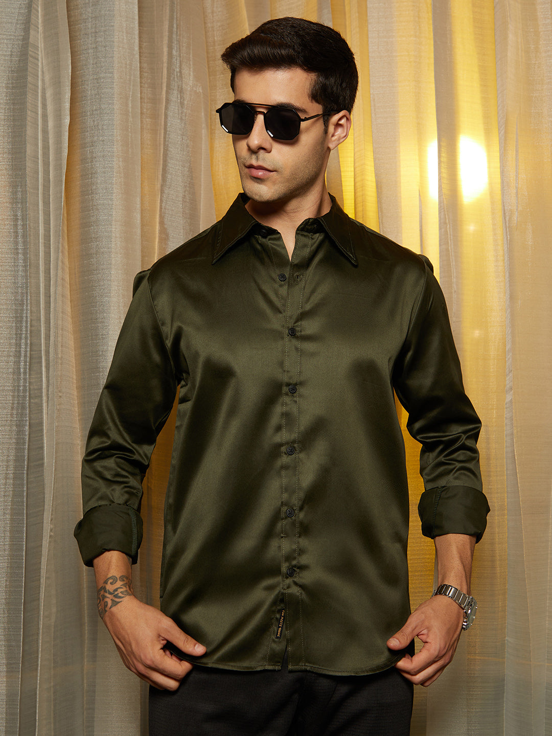 Solid Satin Shirt