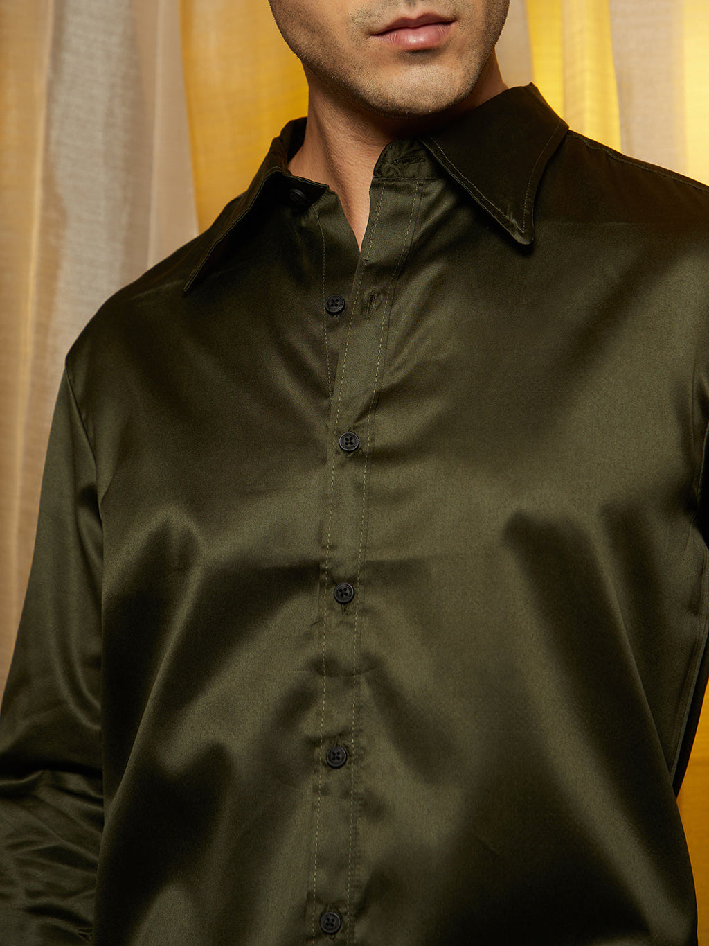 Solid Satin Shirt