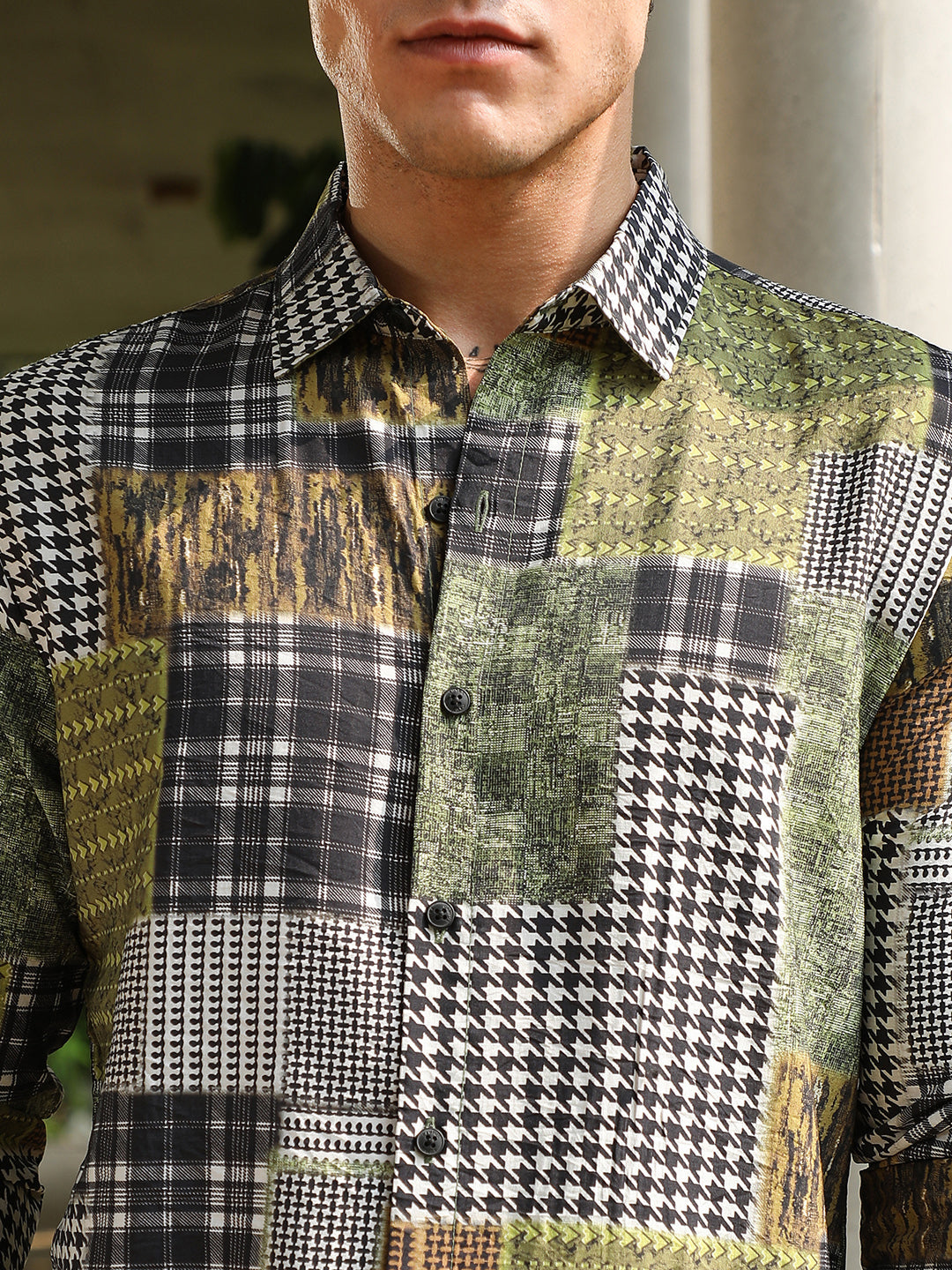 Houndstooth Block Shirt