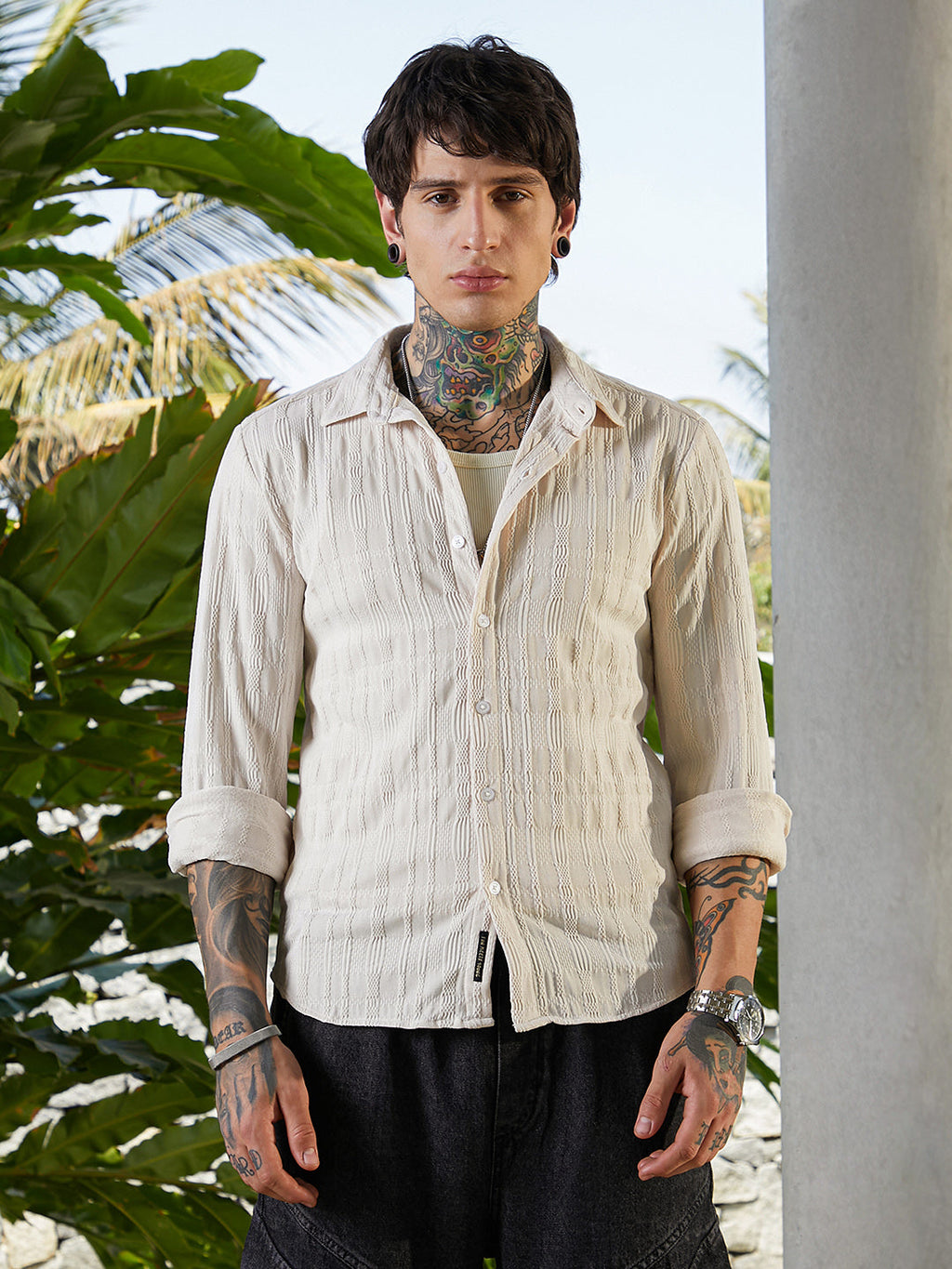 Braided-Knot Tactile Shirt