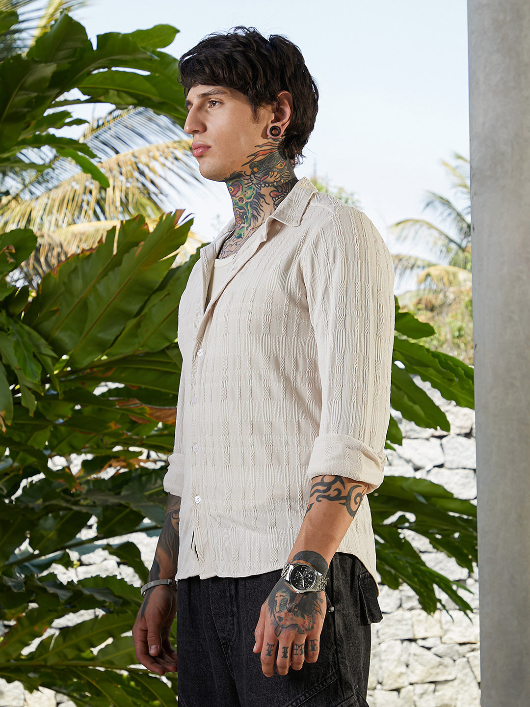 Braided-Knot Tactile Shirt