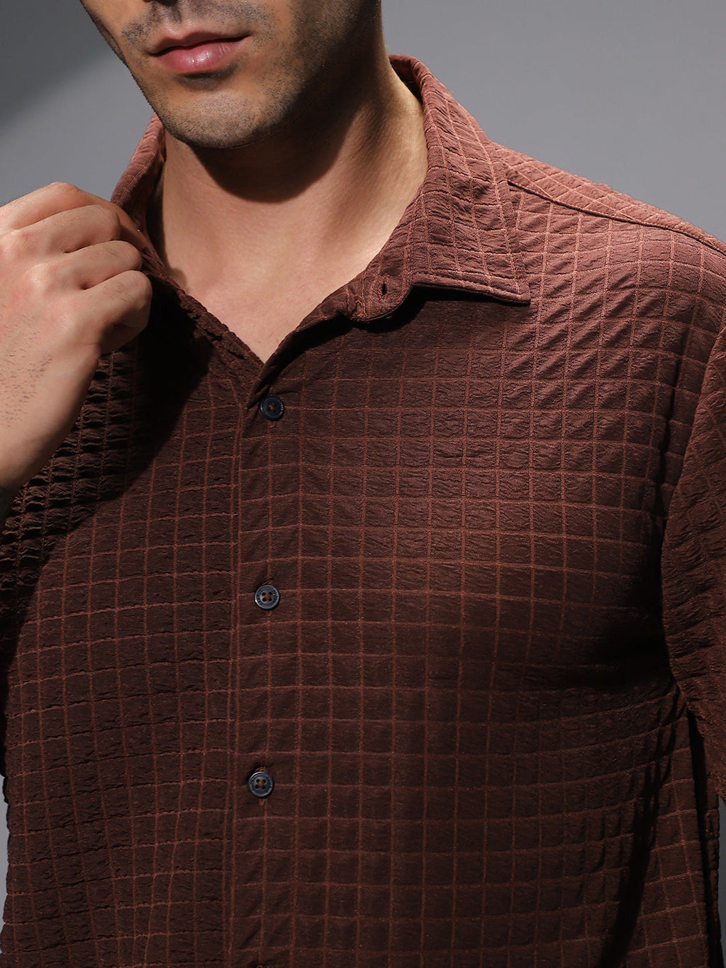 Cube-Textured Shirt