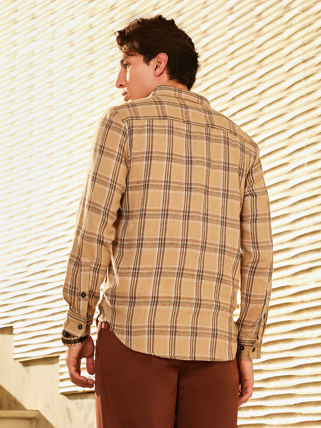 Plaid-Woven Regular Shirt