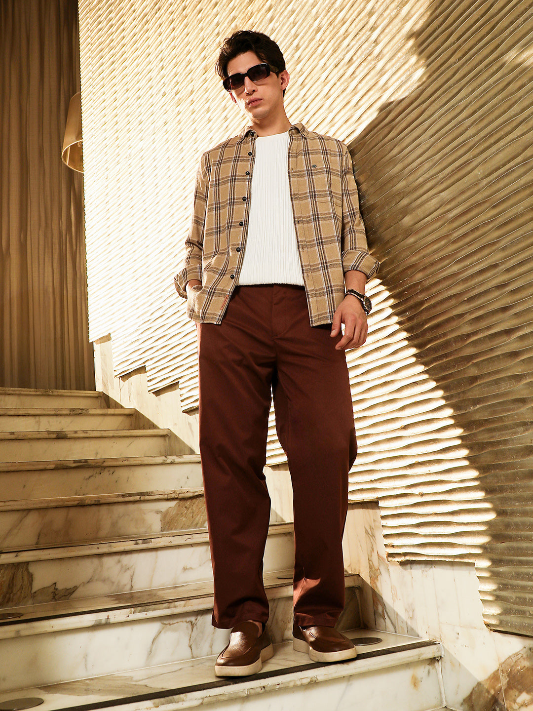 Plaid-Woven Regular Shirt