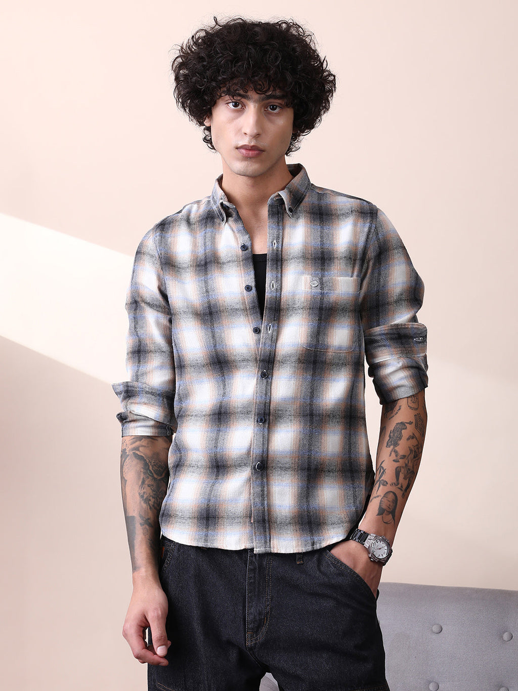 Gradient-Graph Regular Shirt