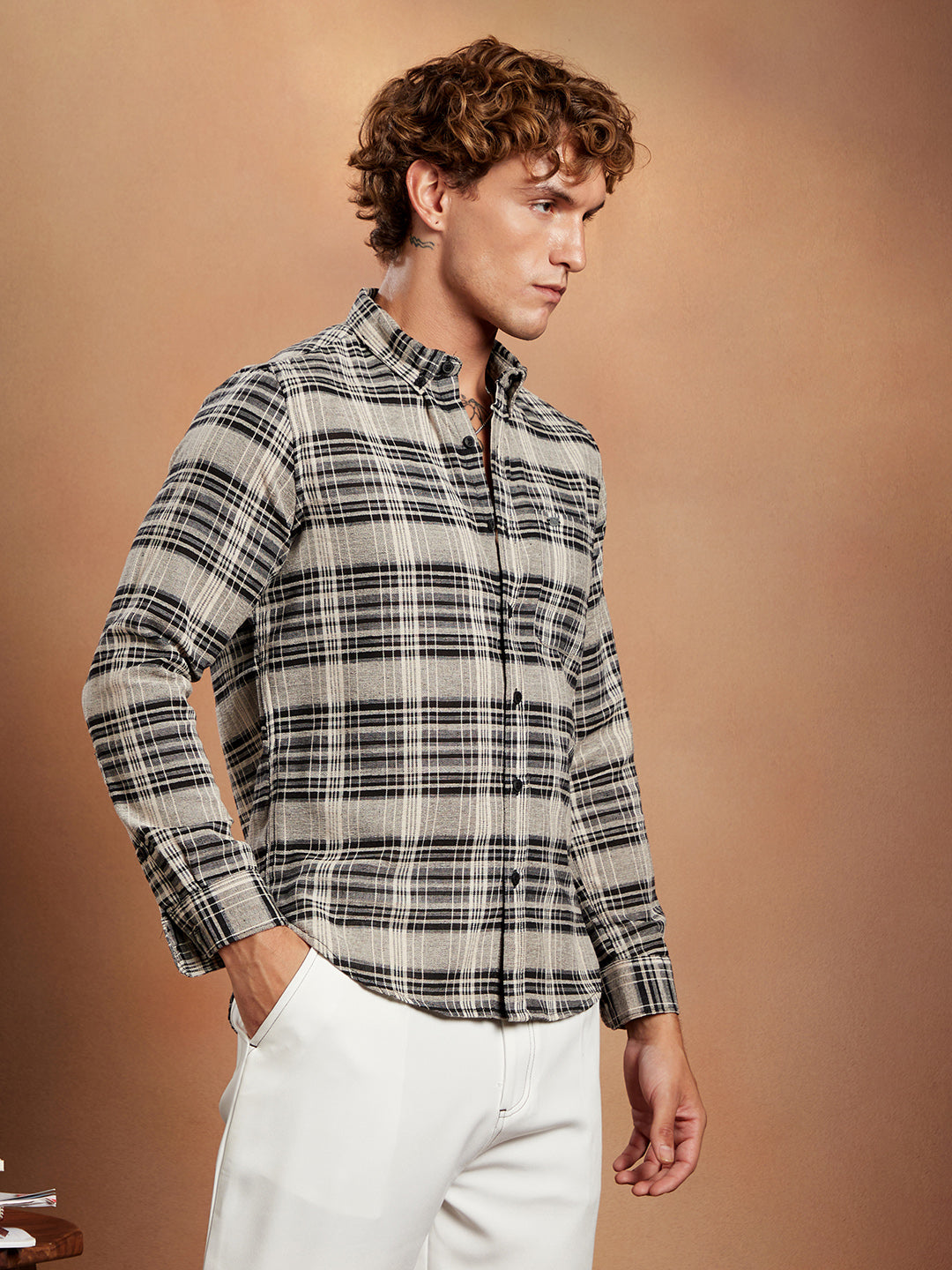 Static-Check Regular Shirt