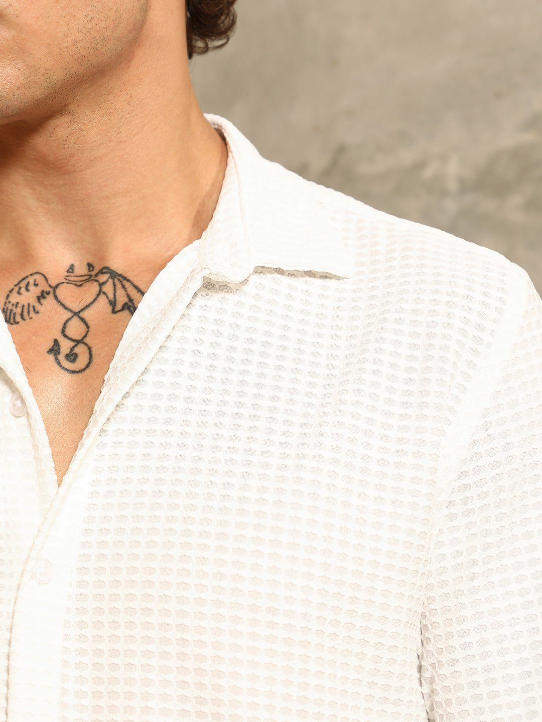 Hive-Weave Textured Shirt