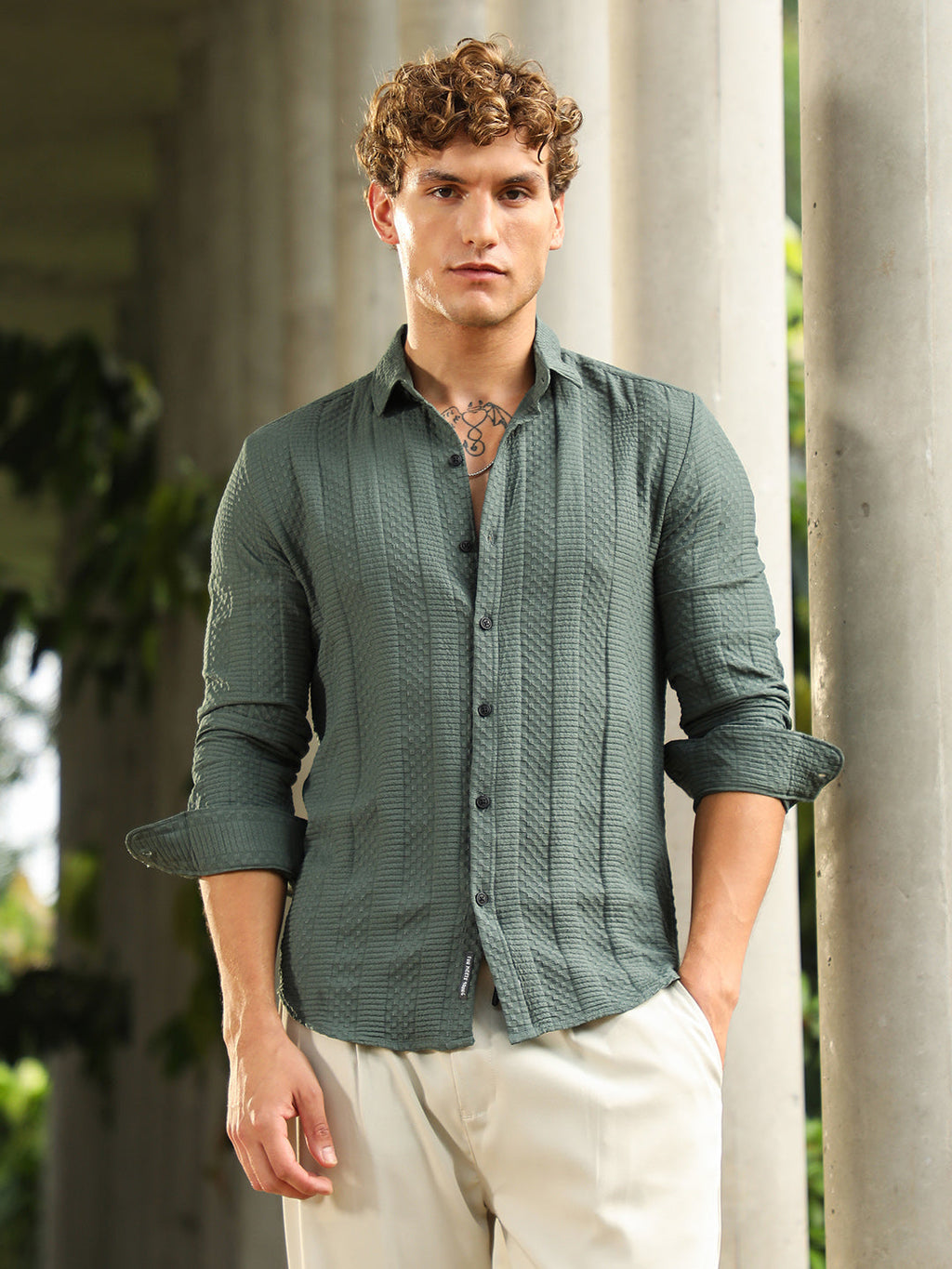 Parallel-Check Tactile Shirt