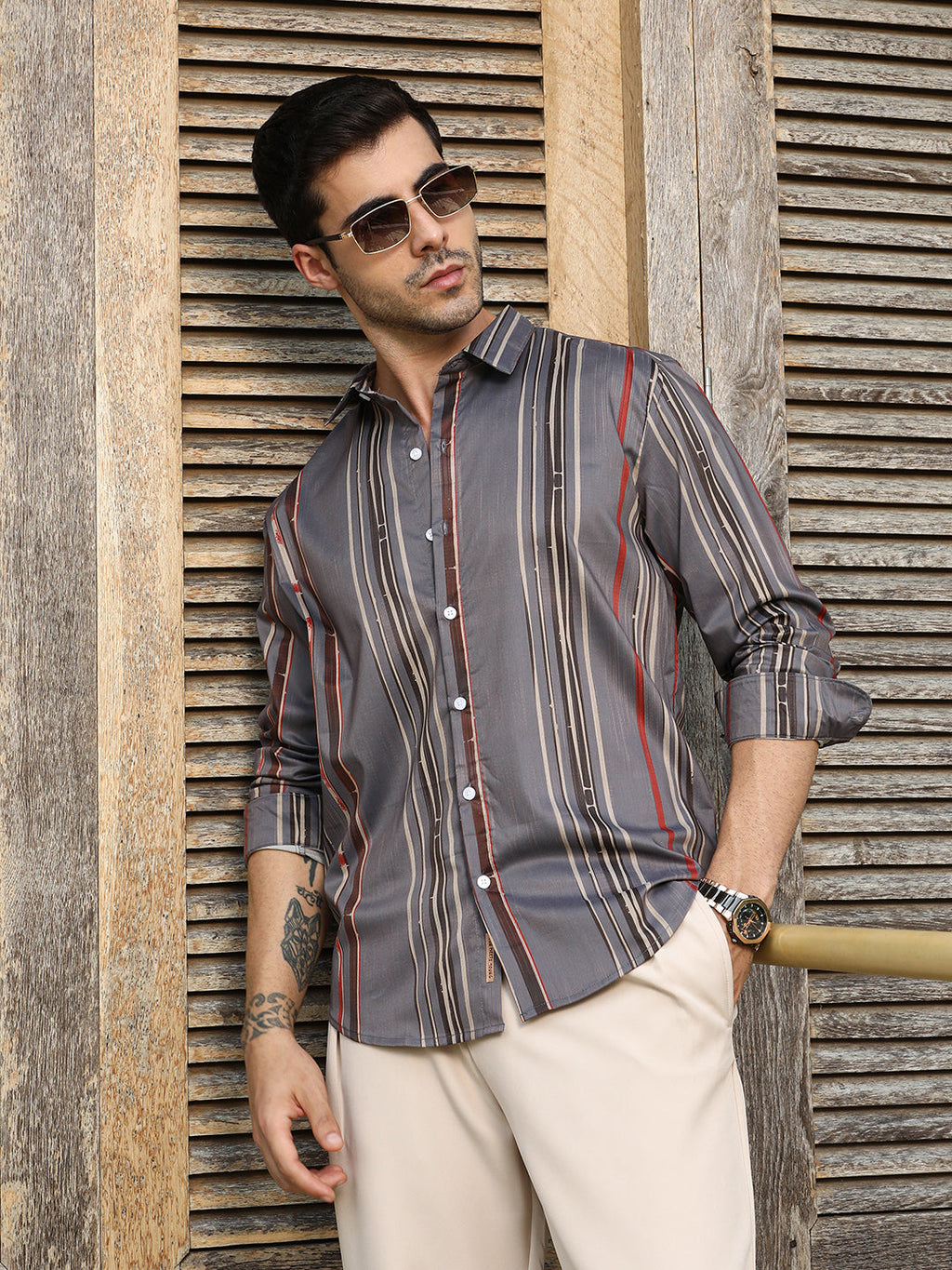 Artistic-Stripe Shirt