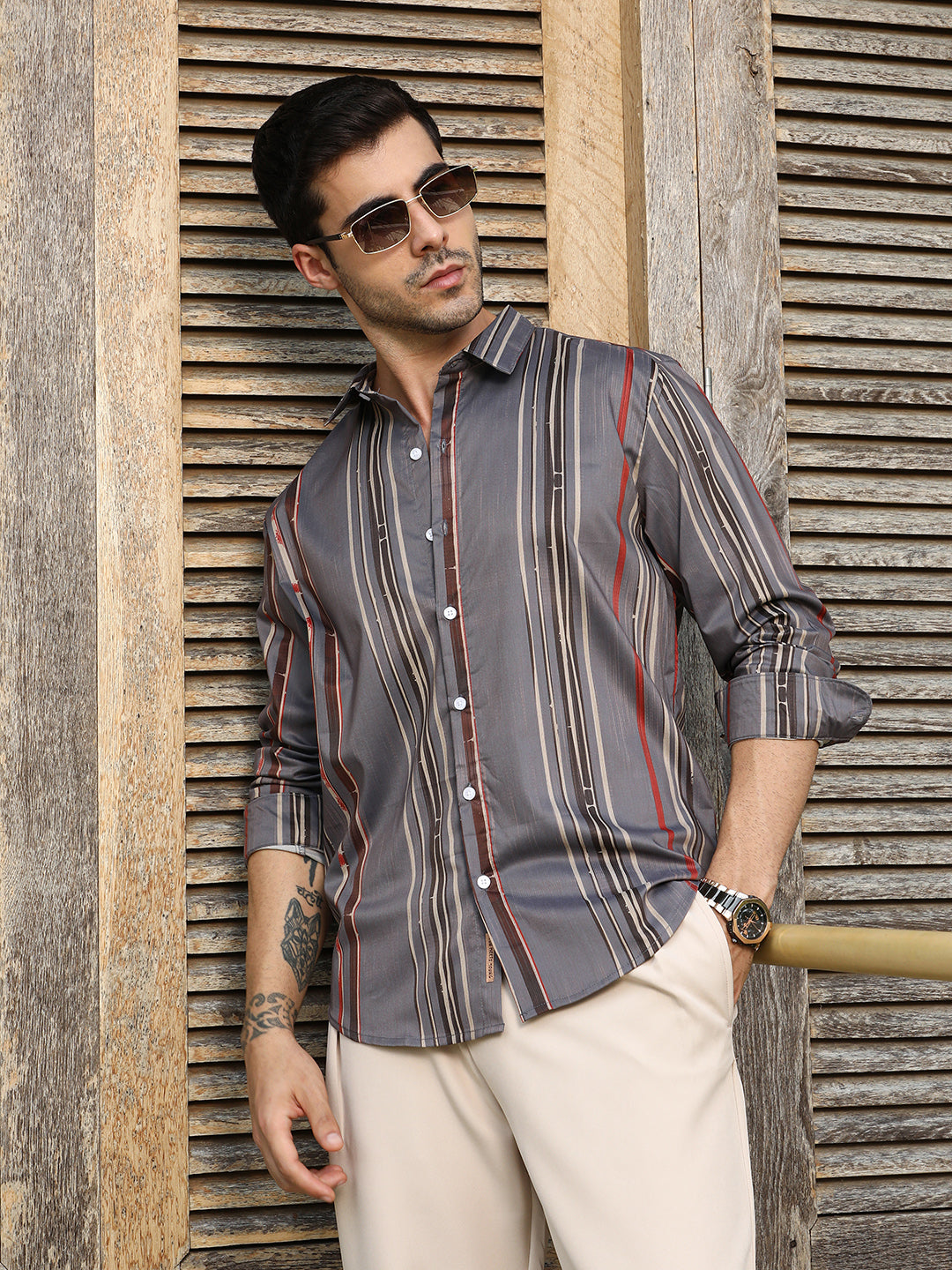 Artistic-Stripe Shirt