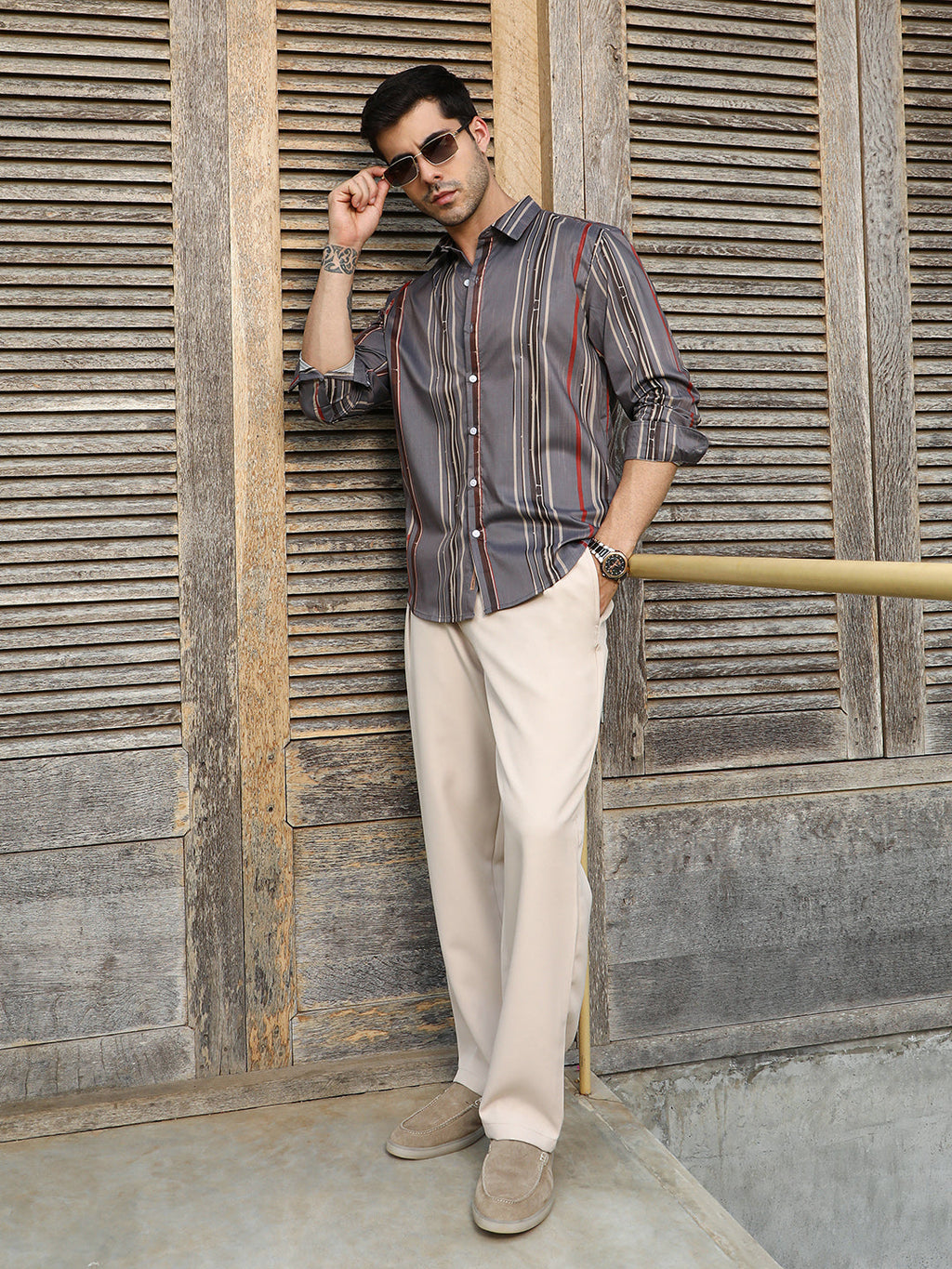 Artistic-Stripe Shirt