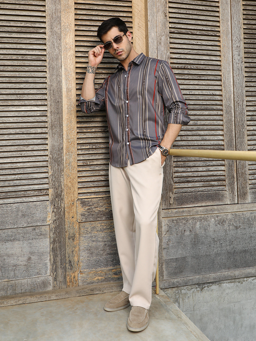 Artistic-Stripe Shirt