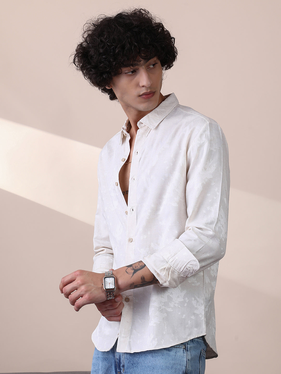 Splatter Self-Texture Shirt