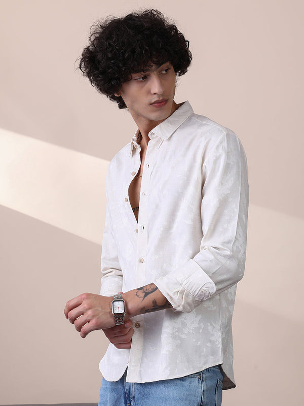Splatter Self-Texture Shirt