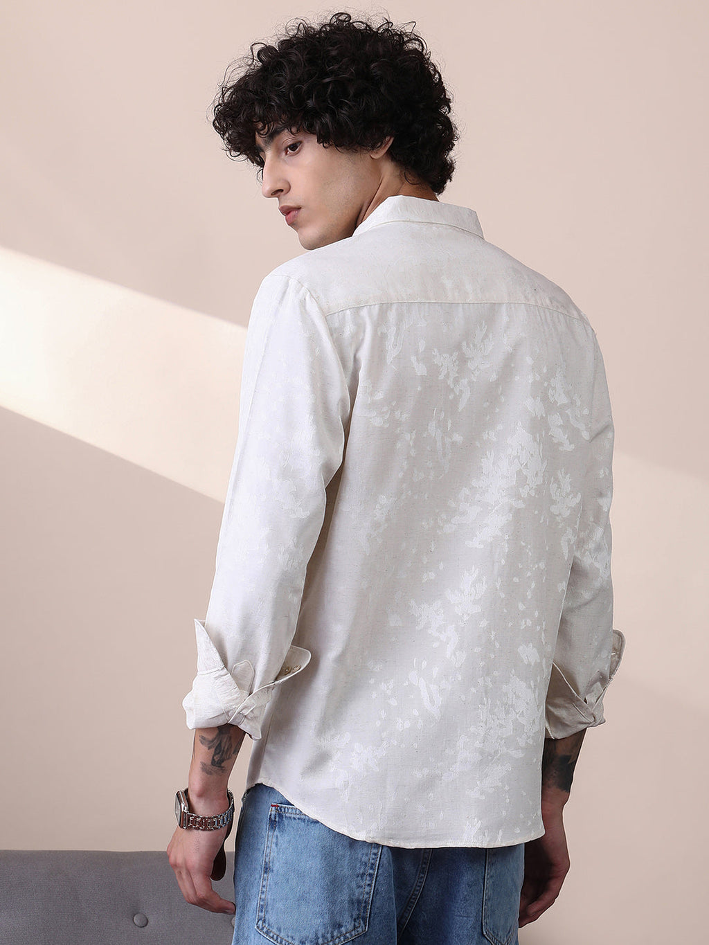 Splatter Self-Texture Shirt