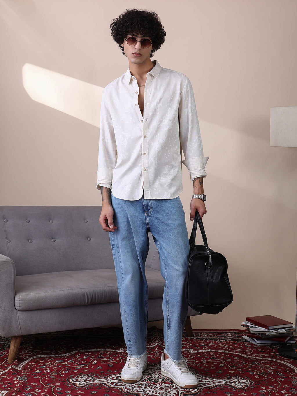 Splatter Self-Texture Shirt