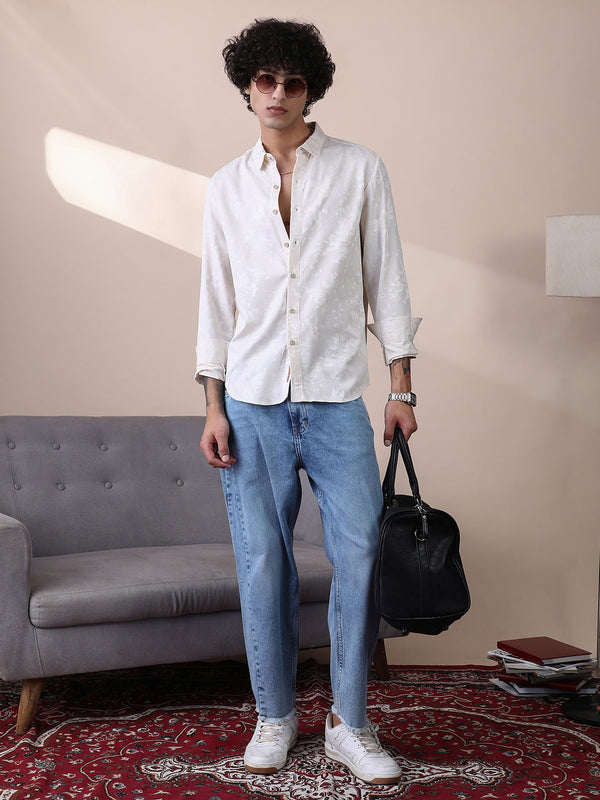 Splatter Self-Texture Shirt