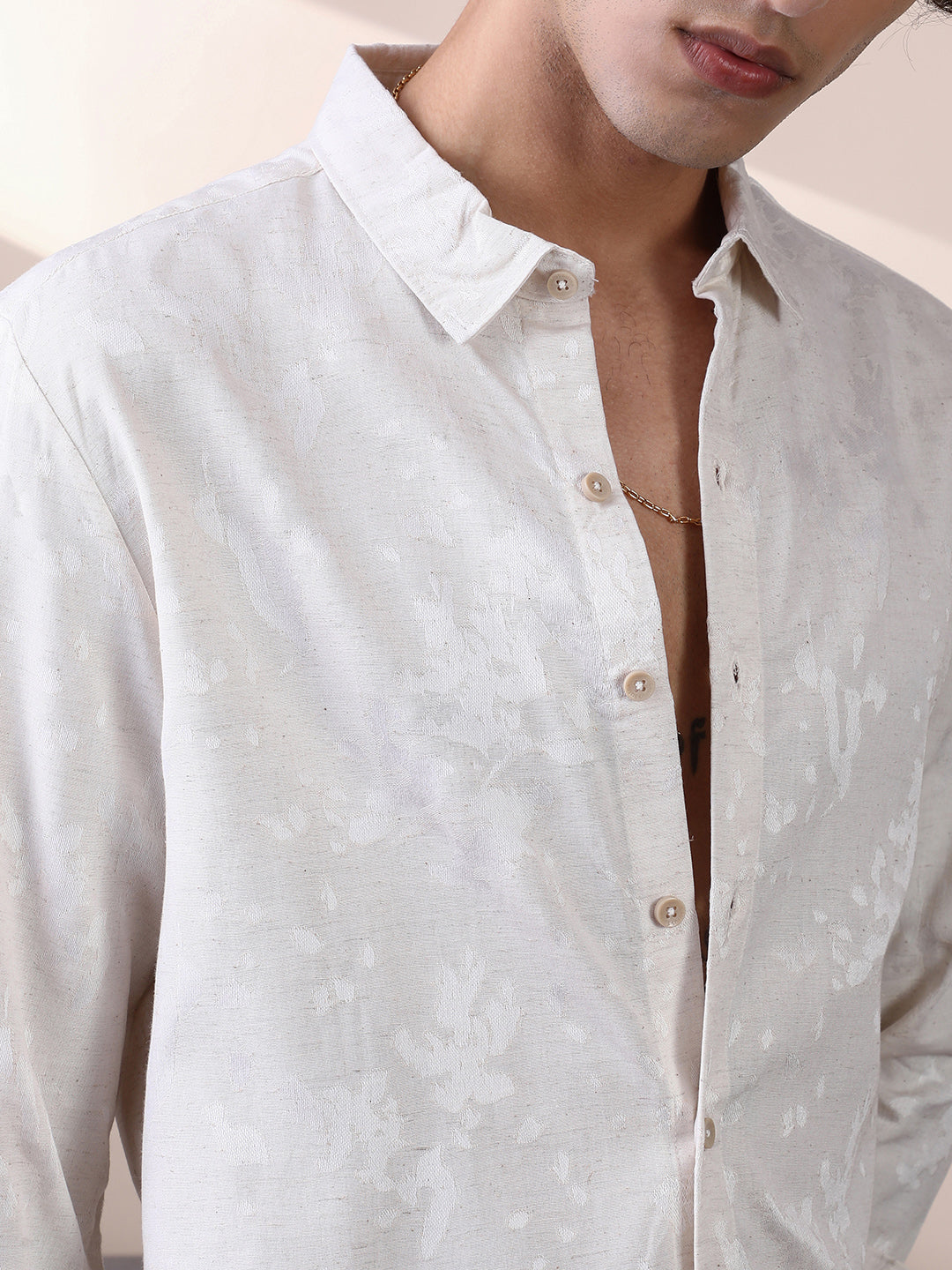 Splatter Self-Texture Shirt