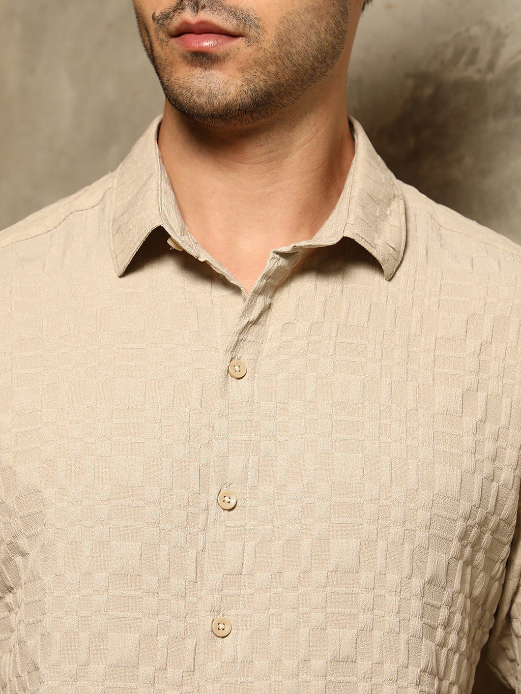 Embossed Geometric Shirt