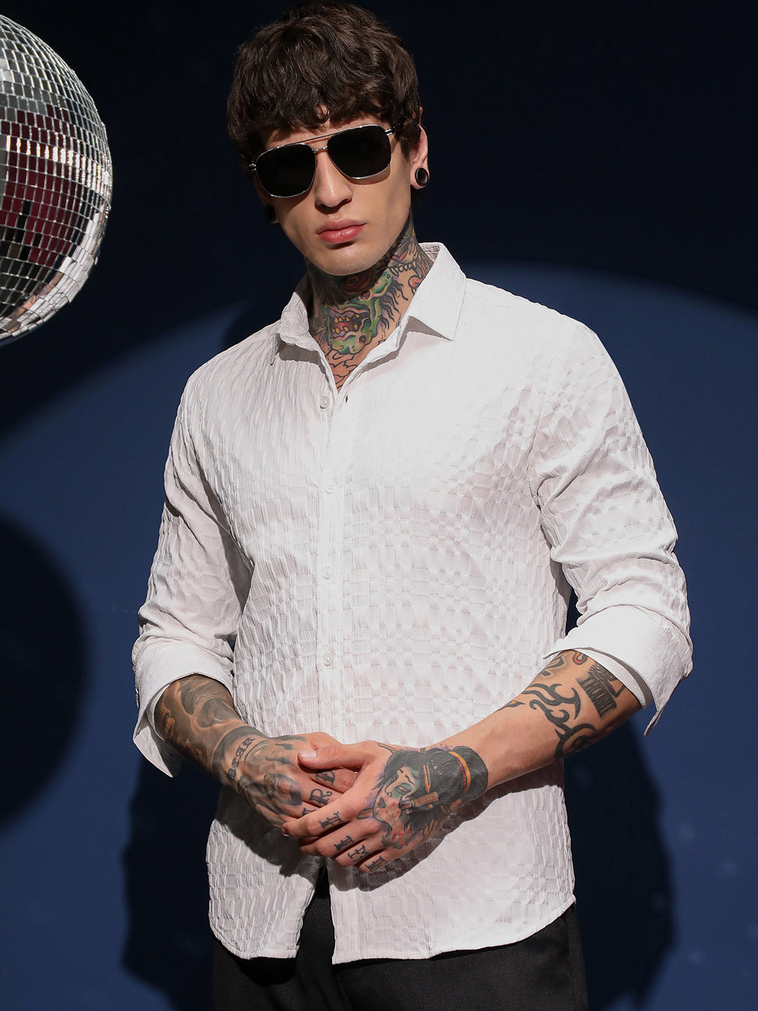 Embossed Geometric Shirt