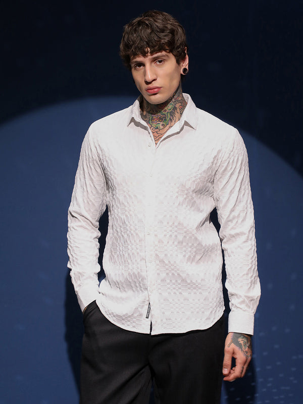 Embossed Geometric Shirt