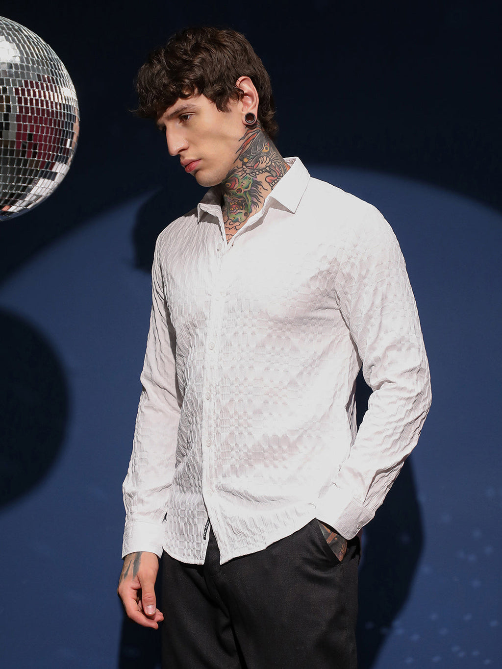 Embossed Geometric Shirt