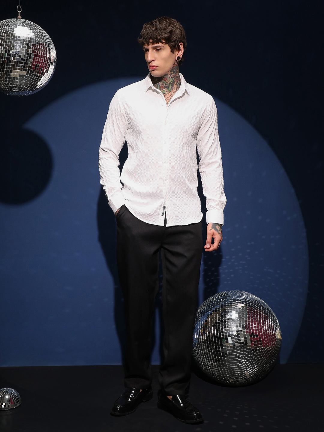 Embossed Geometric Shirt