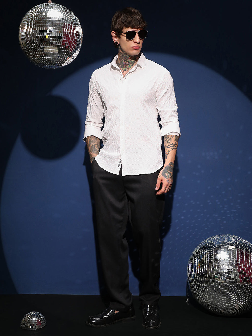 Embossed Geometric Shirt